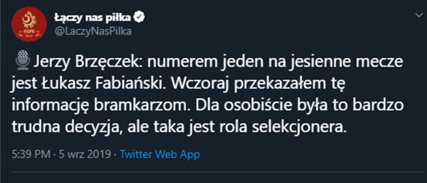 Brzęczek ogłosił bramkarza nr 1 reprezentacji Polski!!!